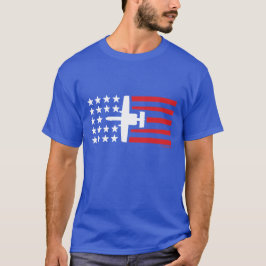 Camiseta Bandeira dos Estados Unidos do jato do ataque de