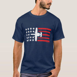 Camiseta Bandeira dos Estados Unidos do jato do ataque de