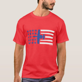 Camiseta Bandeira dos Estados Unidos do jato do ataque de