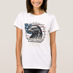 Camiseta Bandeira dos Estados Unidos. Presidente Donald Tru
