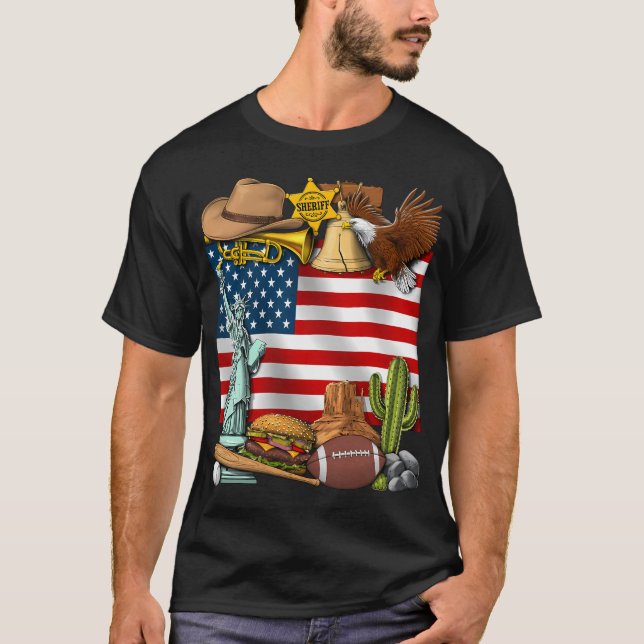 Camiseta Bandeira dos EUA (Frente)