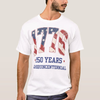 Camiseta Bandeira dos EUA 250 Anos de Aniversário