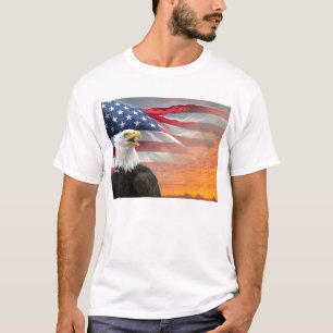 Camiseta Bandeira dos EUA Águia
