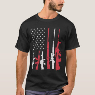 Camiseta Bandeira dos EUA Armas Engraçado Orgulho Americano