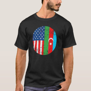 Camiseta Bandeira dos EUA Azerbaijão Estados Pós Soviéticos