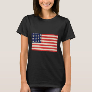 Camiseta Bandeira Dos EUA Básica Para Homens Mulheres E Cri