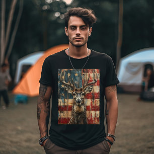 Camiseta Bandeira dos EUA com Veado