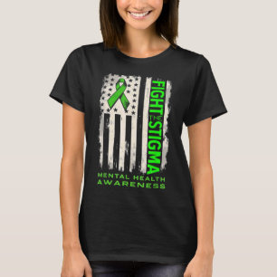 Camiseta Bandeira dos EUA Combater Estigma Conscientização