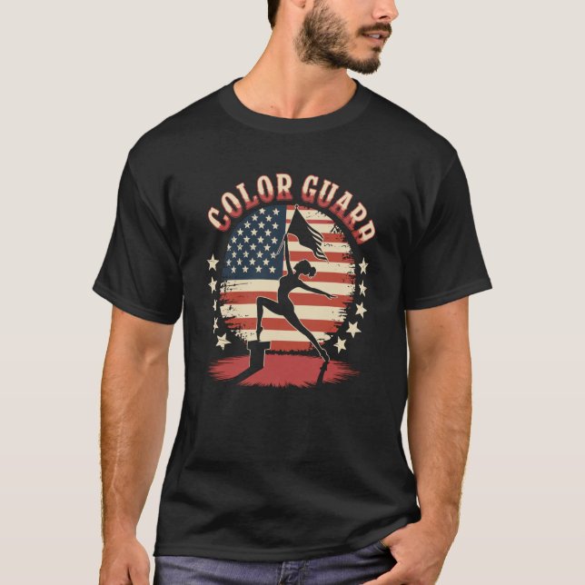 Camiseta Bandeira dos EUA da Guarda de Cores (Frente)