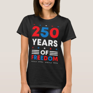 Camiseta Bandeira dos EUA de 250 anos de aniversário do dia