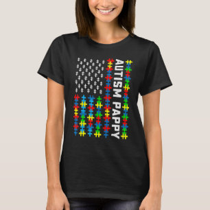 Camiseta Bandeira dos EUA de Conscientização do Autismo Ret