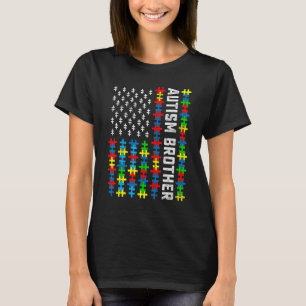 Camiseta Bandeira dos EUA de Conscientização do Autismo Ret
