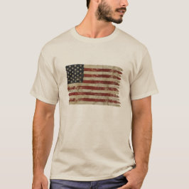 Camiseta Bandeira dos EUA desgastada pelo tempo