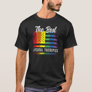 Camiseta Bandeira dos EUA Distressed Fisioterapia Terapeuta
