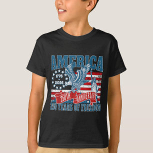 Camiseta Bandeira dos EUA do 250º Aniversário Patriótico 4