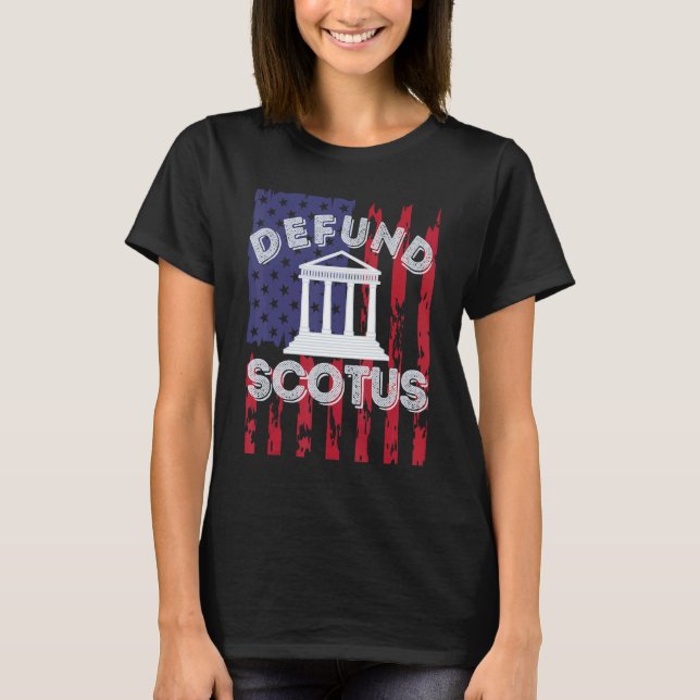 Camiseta Bandeira dos EUA Edifício Vintage Retro Desfinanci (Frente)