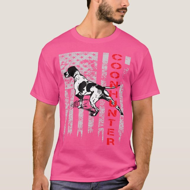 Camiseta Bandeira Dos Eua, Em Descanso, Para Caçadores De C (Frente)