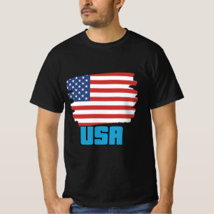 Camiseta Bandeira dos EUA - Estrelas Negrito e Design Patri