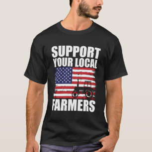 Camiseta Bandeira Dos Eua - Fazenda Agrícola Do Trator