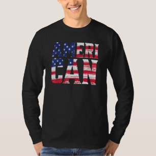 Camiseta Bandeira dos EUA Grunge Patriótico Americano