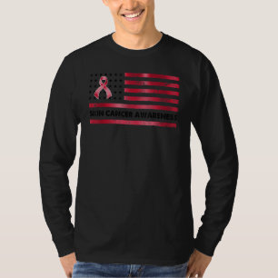 Camiseta bandeira dos eua guerreiro da família do mieloma m