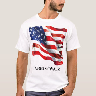 Camiseta bandeira dos EUA Harris/Walz