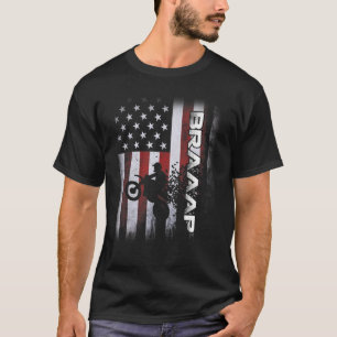 Camiseta Bandeira dos EUA Moto Motocicleta Bicicleta Moto B