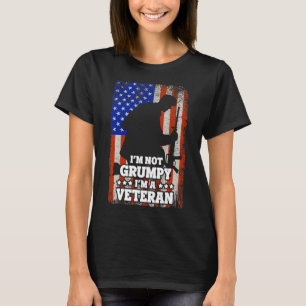 Camiseta Bandeira dos EUA Não sou Grumpy im a Veteran 116
