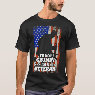 Camiseta Bandeira dos EUA Não sou Grumpy im a Veteran 116