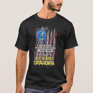 Camiseta Bandeira Dos Eua Orgulha-Nos Seabee Veteran Avó Qu