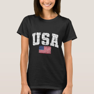 Camiseta Bandeira Dos Eua Patriótica Dia 4 De Julho Da Amér