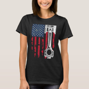 Camiseta Bandeira dos EUA Reparador Automático Mecânico de 