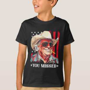 Camiseta Bandeira dos EUA Trump Cowboy Ocidental Você Perde