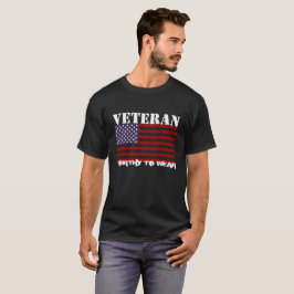 Camiseta Bandeira dos EUA - Veterano - Digno de Vestir