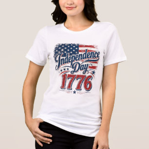 Camiseta Bandeira dos EUA Vintage 1776 Dia da Independência