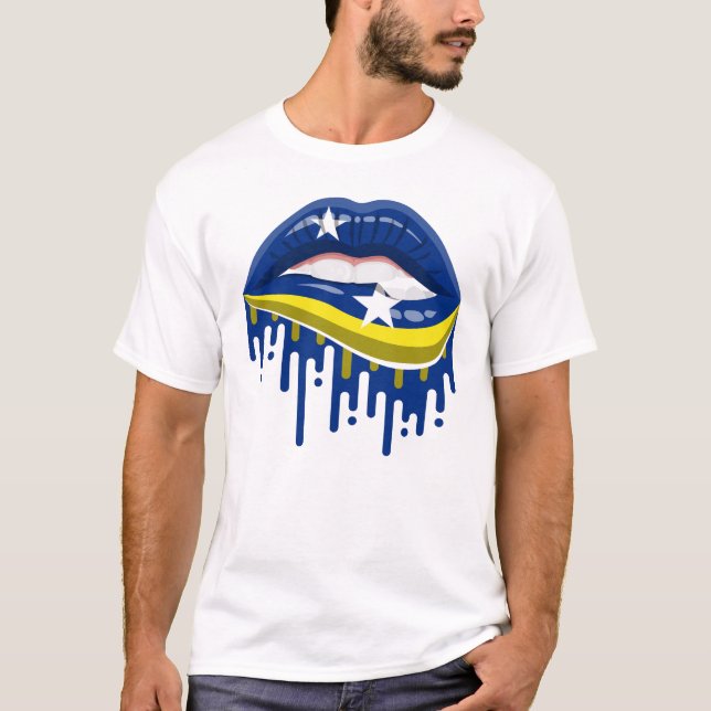 Camiseta Bandeira dos Lábios de Curaçao (Frente)