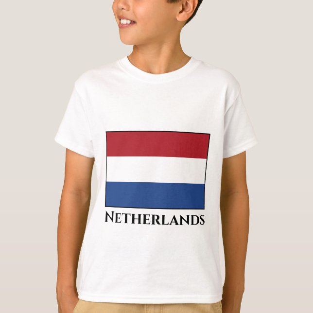 Camiseta Bandeira dos Países Baixos (Frente)
