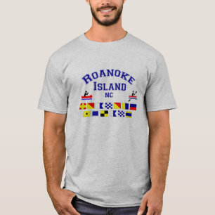 Camiseta Bandeira dos Sig do NC da ilha de Roanoke