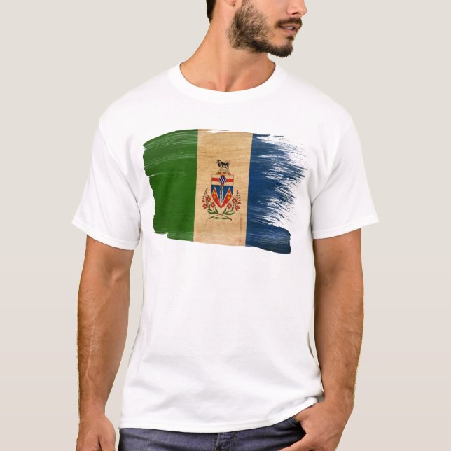 Camiseta Bandeira dos territórios yukon (Frente)
