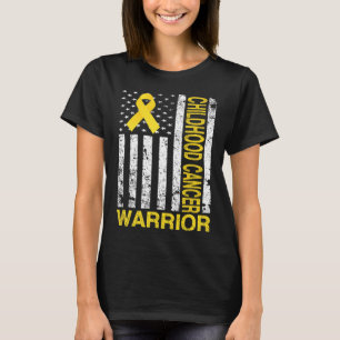 Camiseta Bandeira Dourada de Conscientização dos Guerreiros
