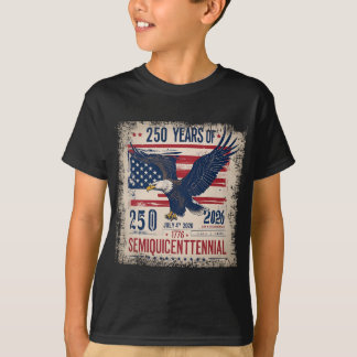 Camiseta Bandeira E Águia 250 Anos 1776-2026 250º Aniversár