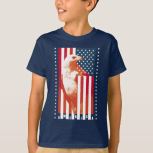 Camiseta Bandeira e águia dos Estados Unidos da América