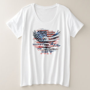 Camiseta Bandeira e águia dos Estados Unidos. Independência