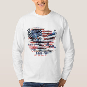 Camiseta Bandeira e águia dos Estados Unidos. Independência