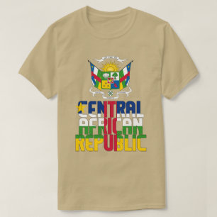 Camiseta Bandeira e Casaco de armas da República Centro-Afr