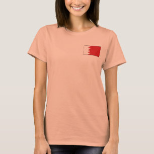 Camiseta Bandeira e Mapa do Bahrein