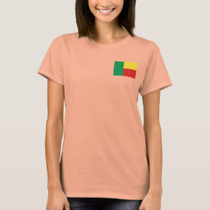 Camiseta Bandeira e Mapa do Benim