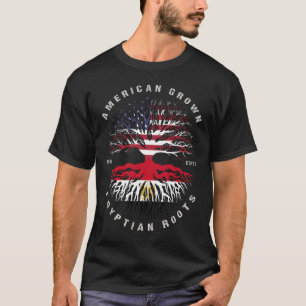Camiseta Bandeira Egípcia Americana Cresce
