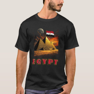 Camiseta Bandeira Egípcia Do Egito Patriótico Homens Mulher