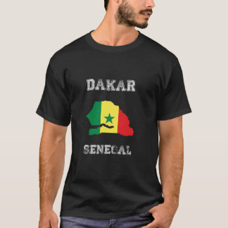 Camiseta Bandeira em Dacar Orgulho de Longa Folga T do Sene